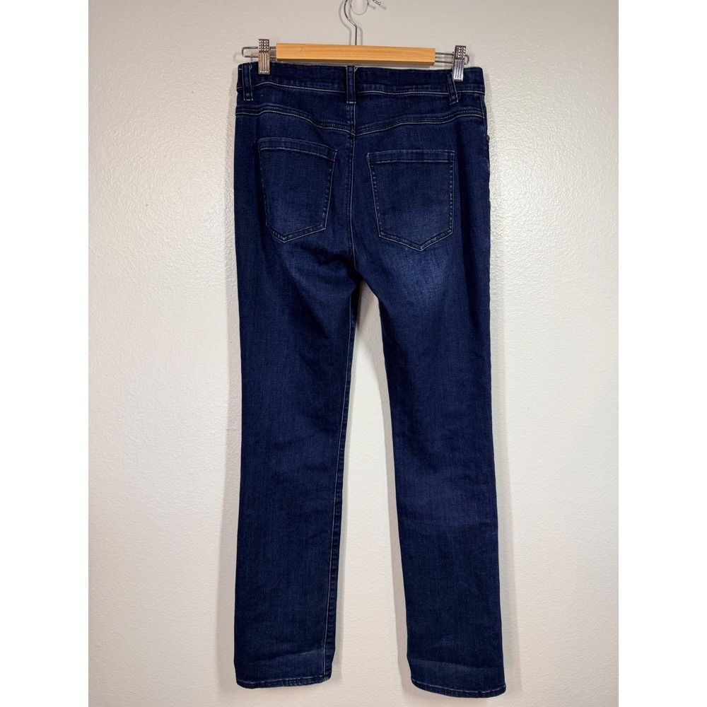 Cabi Jeans Women 4 Blue Button Fly Straight Dark Wash High Rise Denim 4327 - Picture 2 of 6